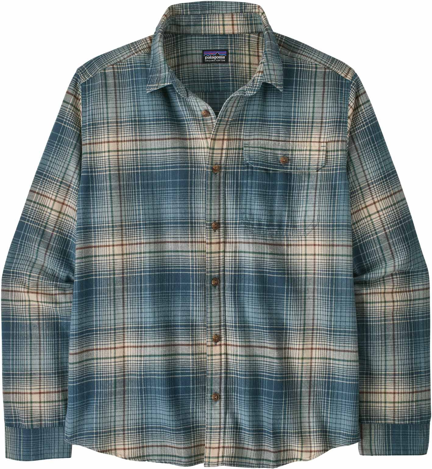 M's L/S LW Fjord Flannel Shirt Melting Ombre Summit Blue + Patagonia