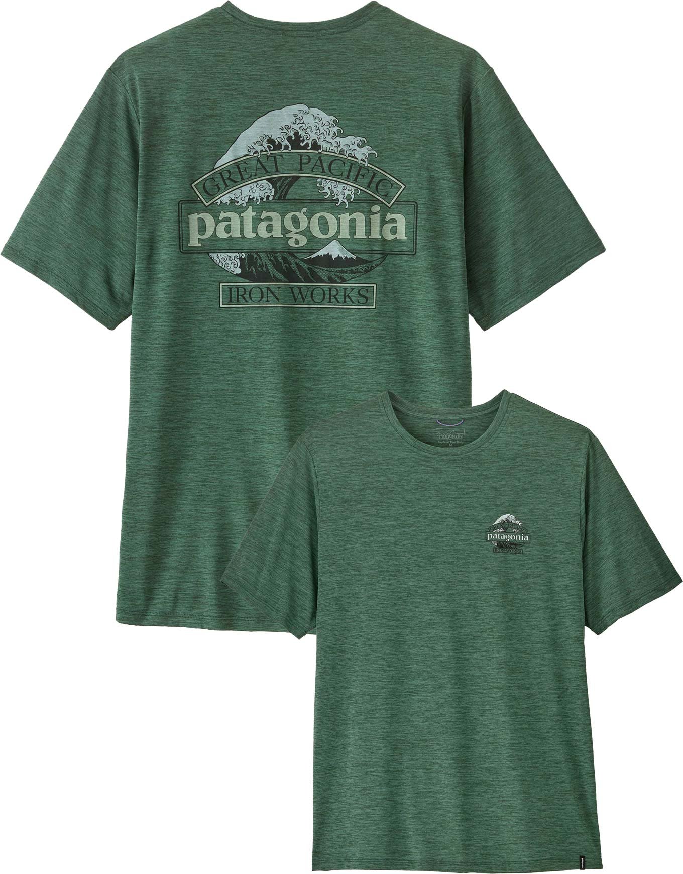 M's Cap Cool Daily Shirt - Great Waves Canopy Green Light X-Dye + Patagonia