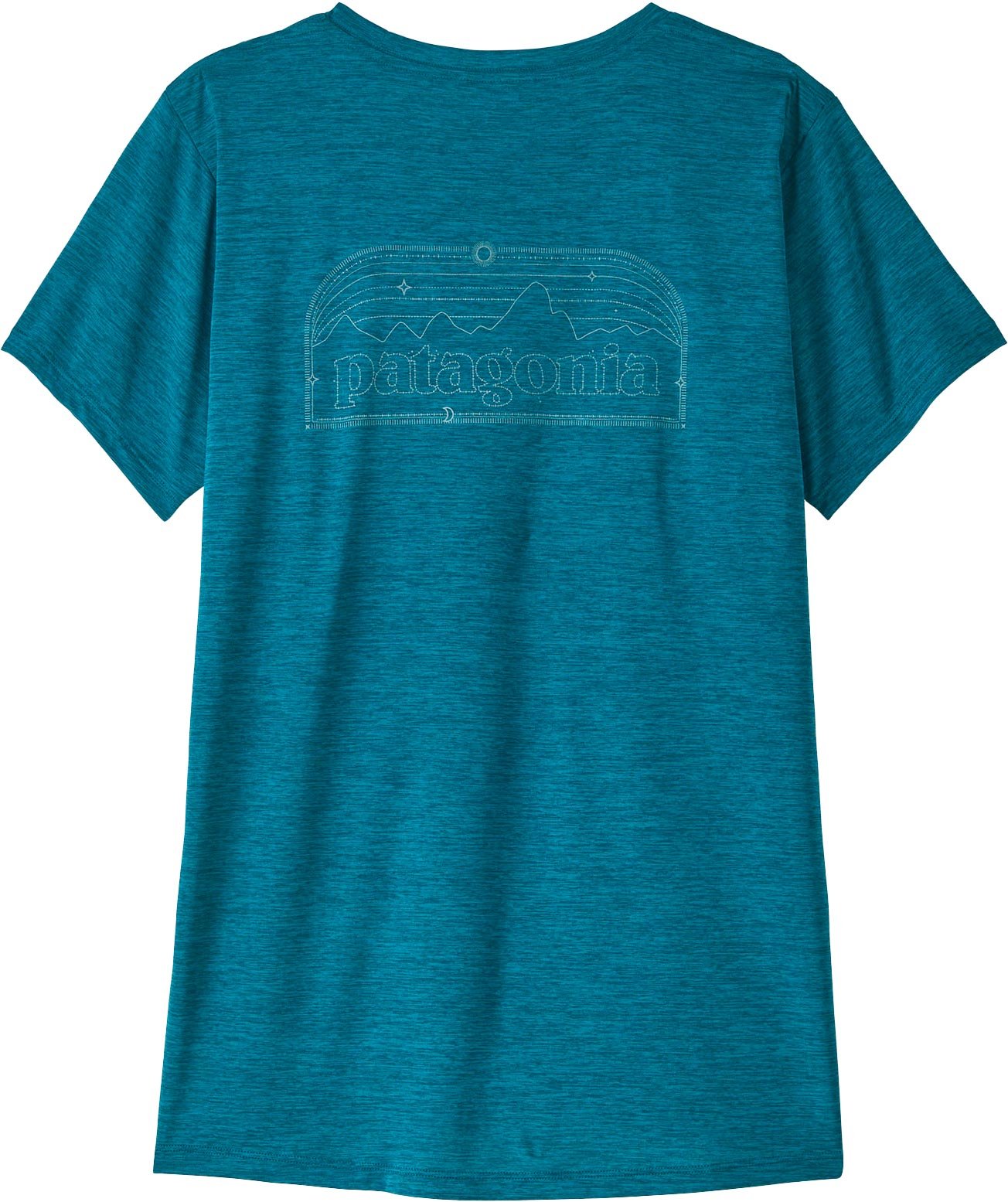 W's Cap Cool Daily Shirt - P-6 Cosmos Glacial Blue Light X-Dye + Patagonia