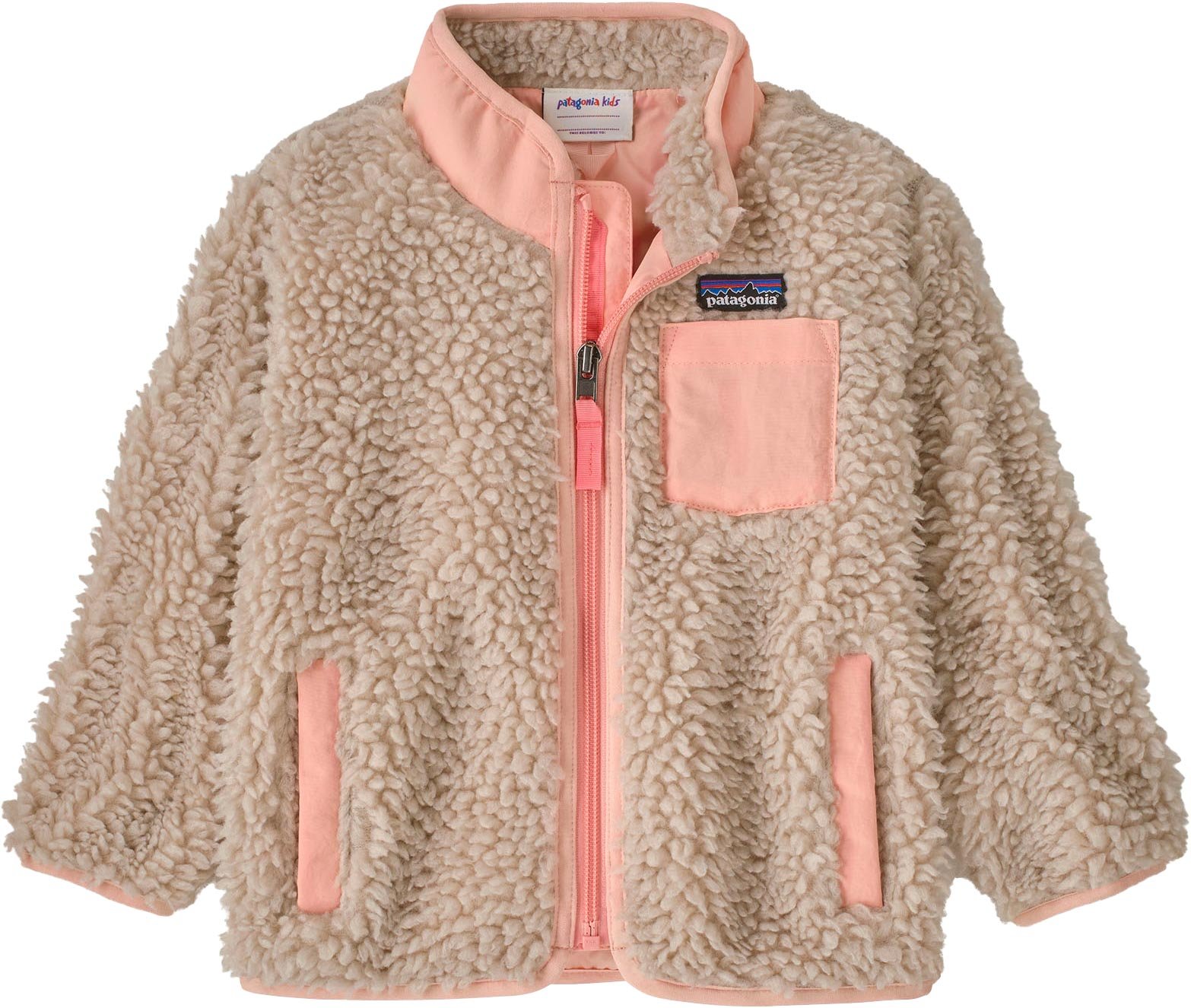 Baby Retro-X Jkt Natural w/Sunlit Pink + Patagonia