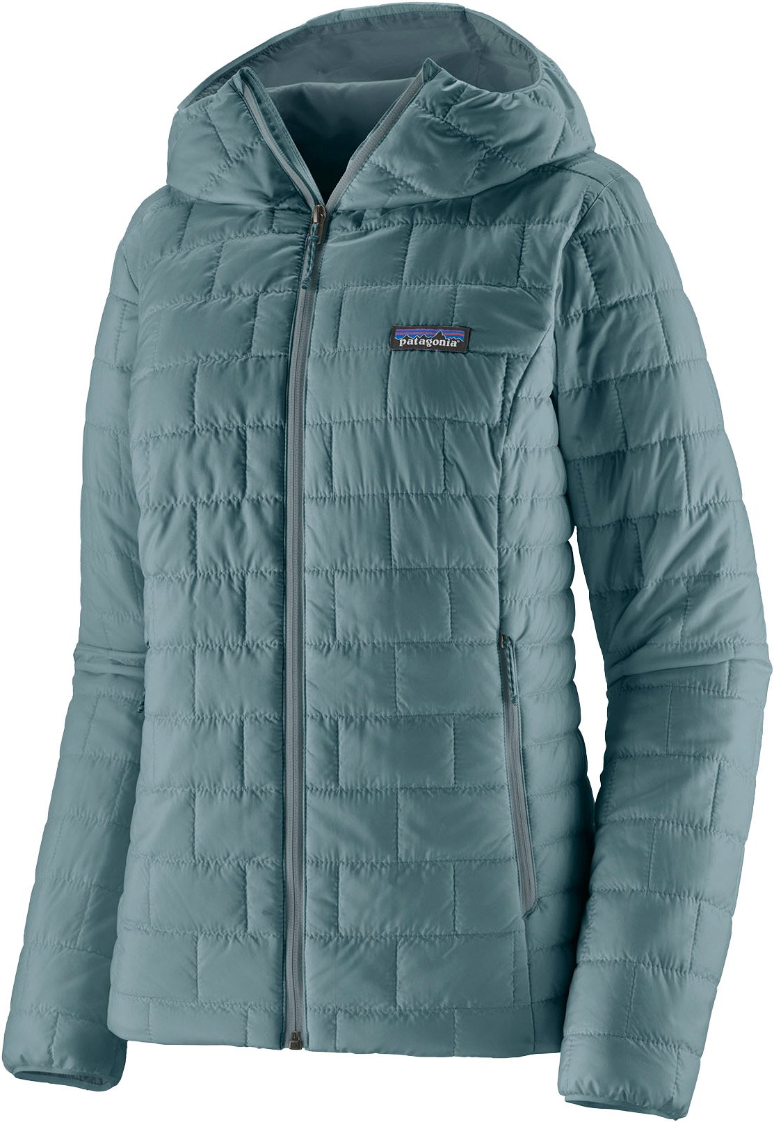 W's Nano Puff Hoody Blue Sage + Patagonia