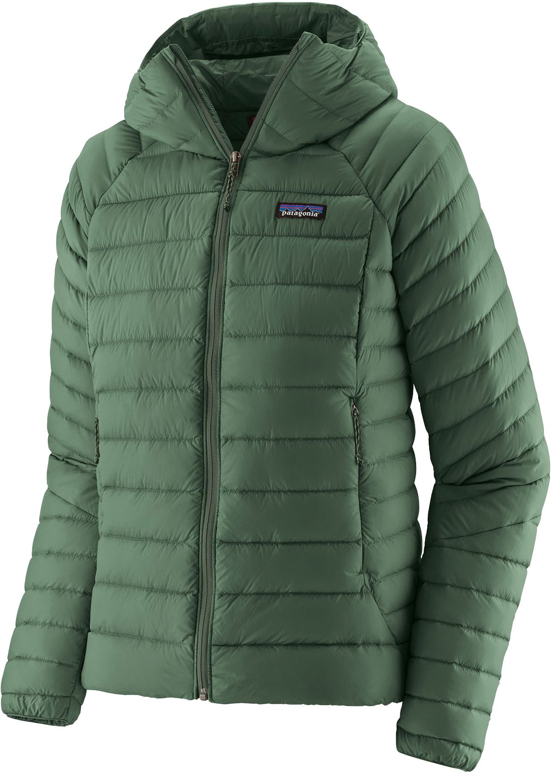 W's Down Sweater Hoody Canopy Green + Patagonia