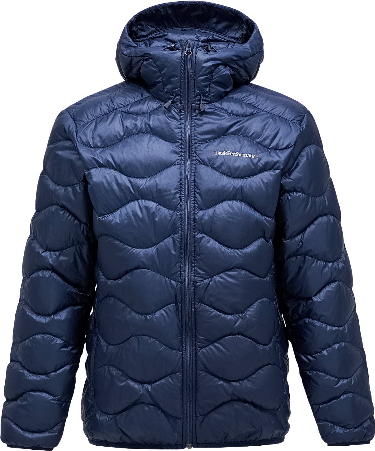 M Helium Down Hood Jacket Blue Shadow + Peak Performance