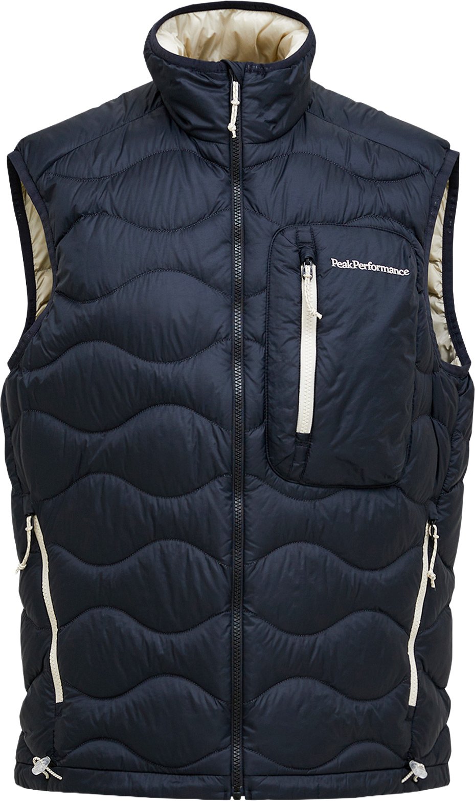 M Helium Utility Down Vest Black Sand Fog + Peak Performance