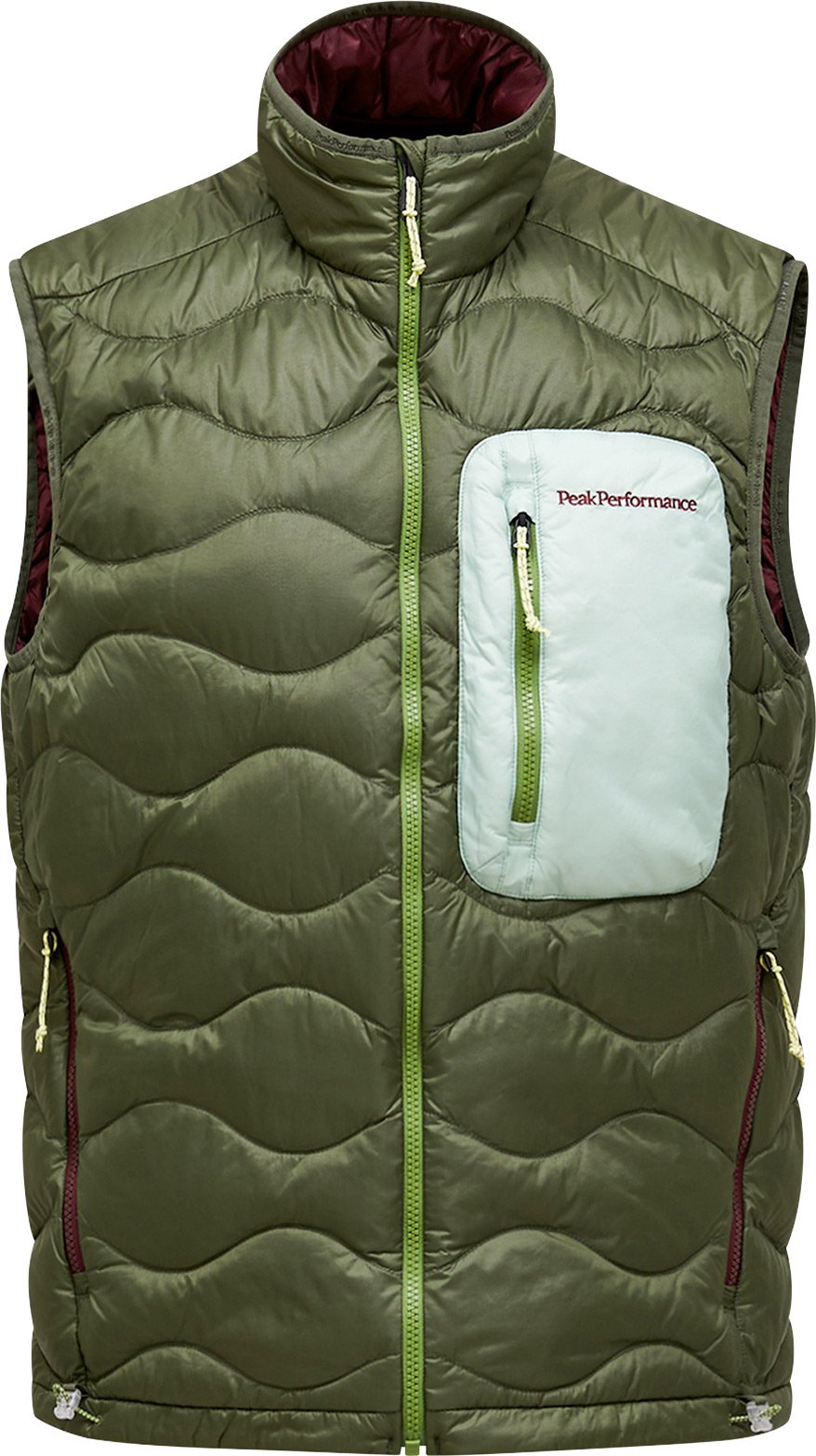 M Helium Utility Down Vest Pine Needle Frosted Fern + Peak Performance