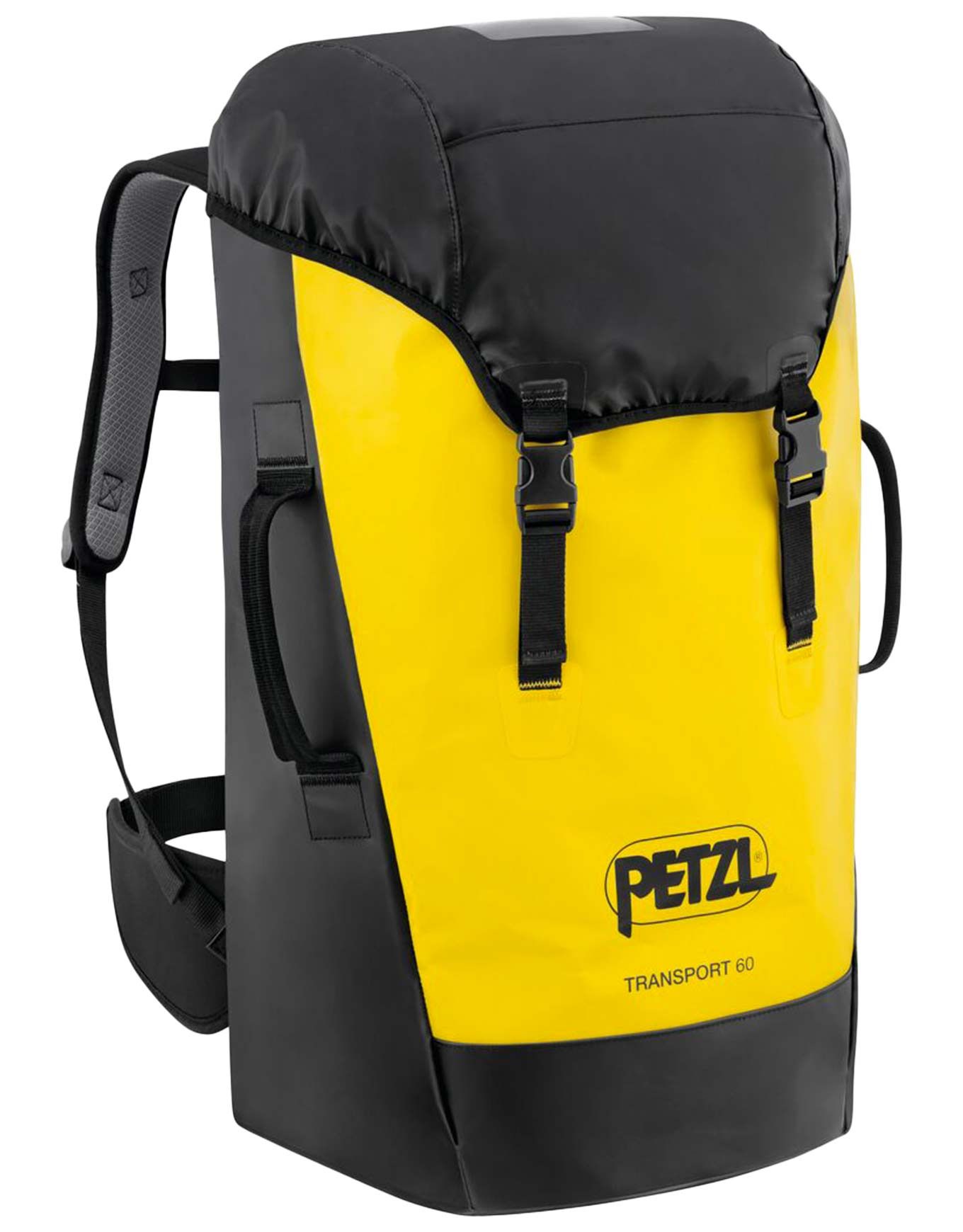 Transport 60L Jaune/noir + Petzl