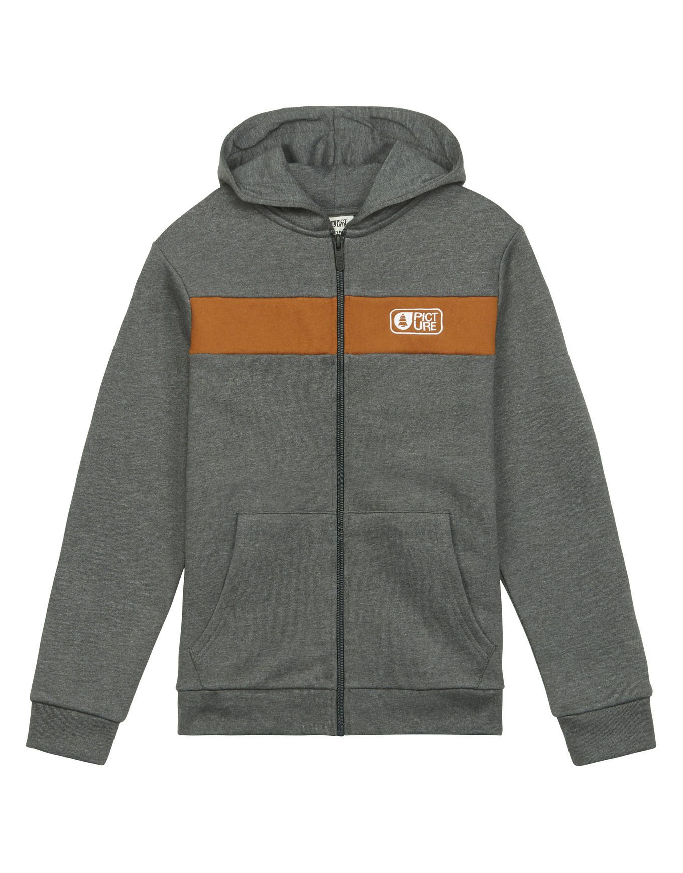 Basement Zip Hood Boy Dark Grey Melange + Picture Organic Clothing
