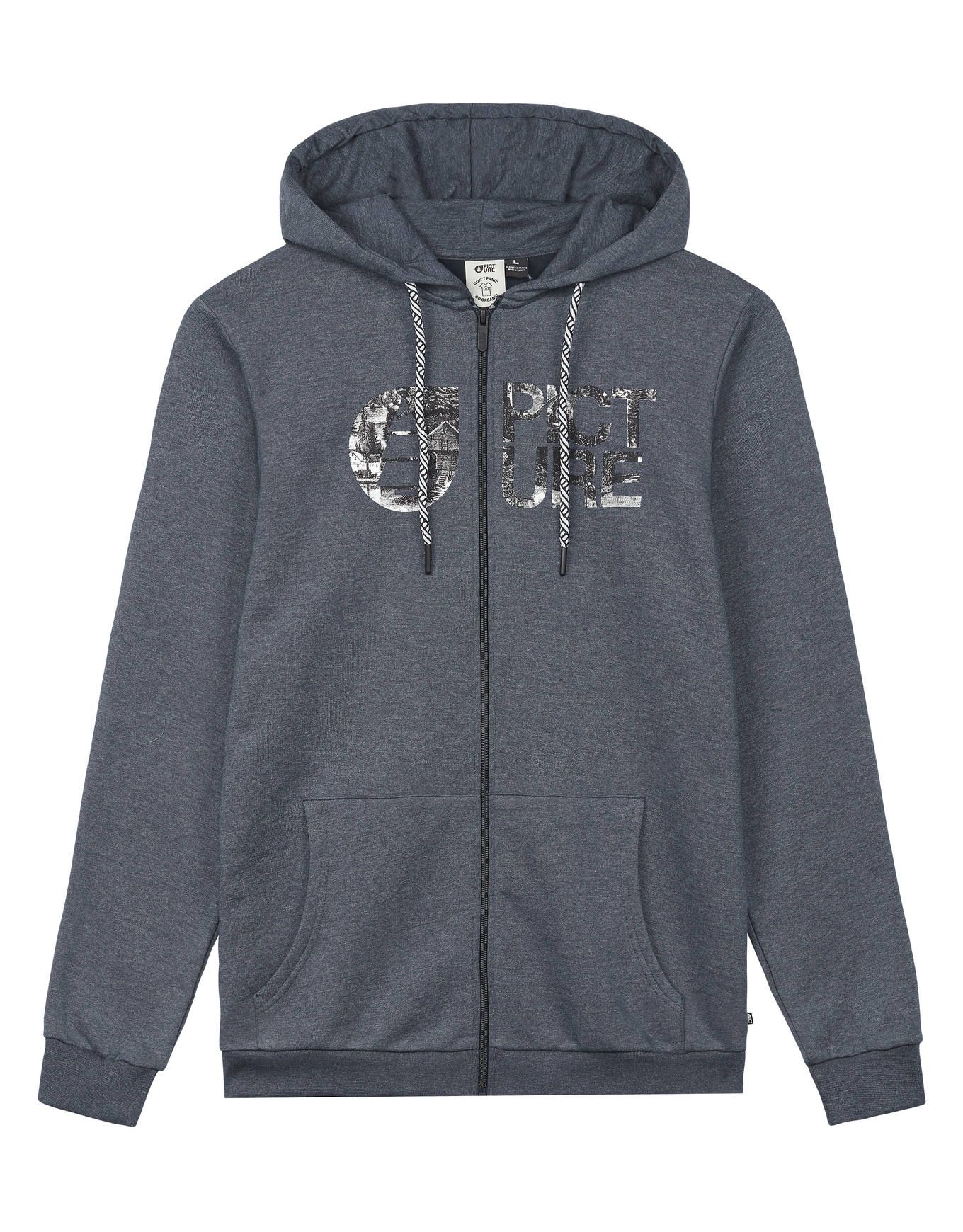 Basement Zip Hoodie Dark Blue Melange + Picture Organic Clothing
