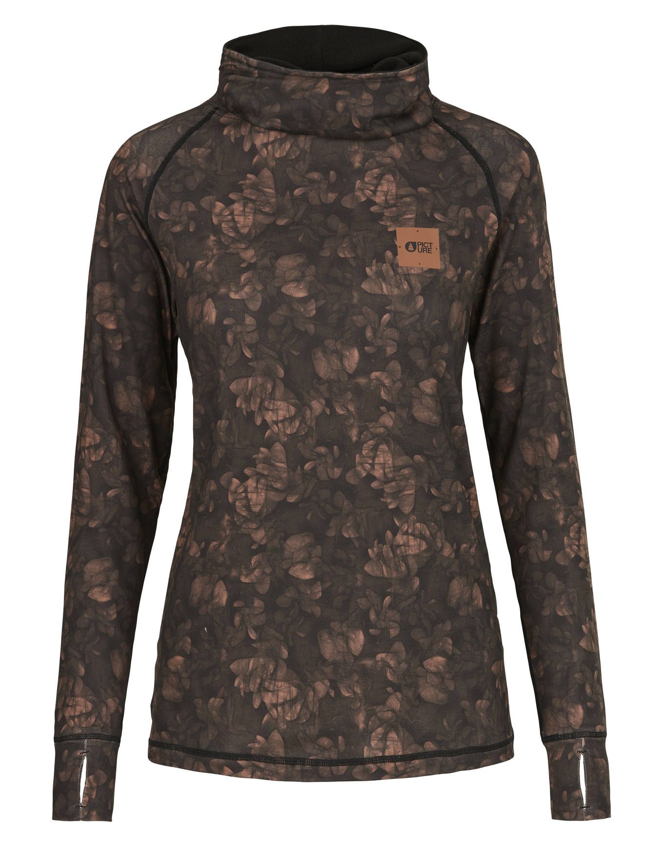 Haut Technique Picture PILA High Top - Polyester Recyclé, Col Haut, Manches Raglan, Pour Ski, Outdoor