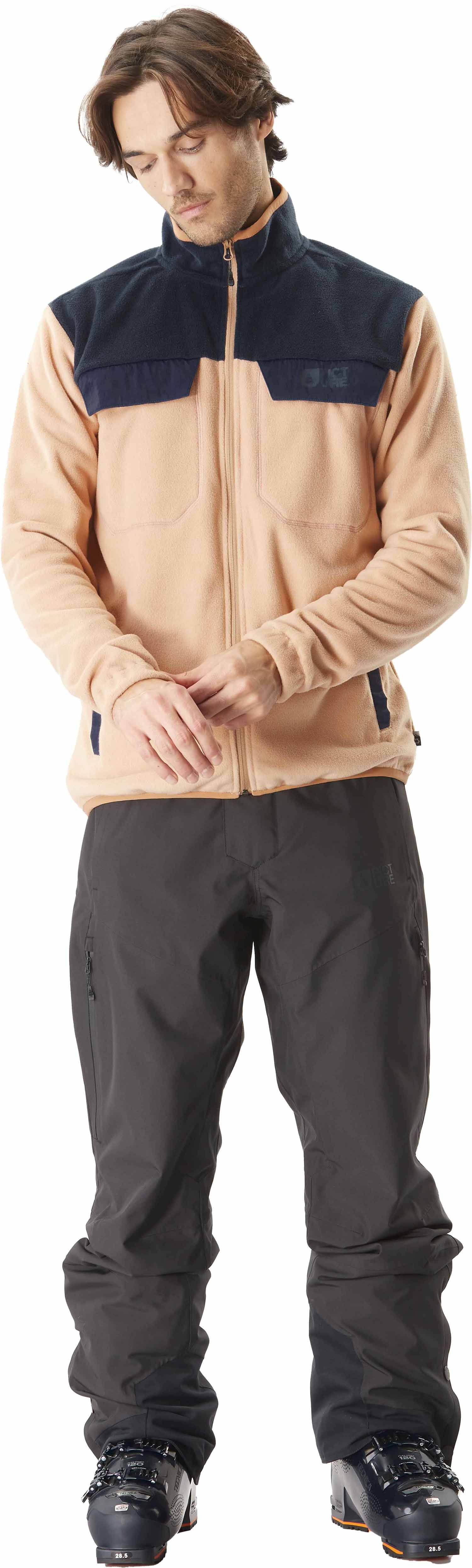 Picture Organic Clothing Artim Fz Fleece Latte-Dark Blue Fleeces 