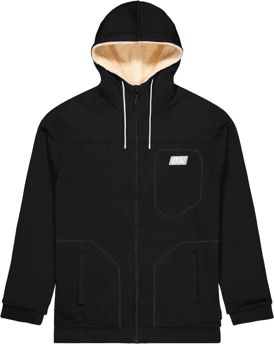 Basement Plush Zip Hoodie Black + Picture Organic Clothing