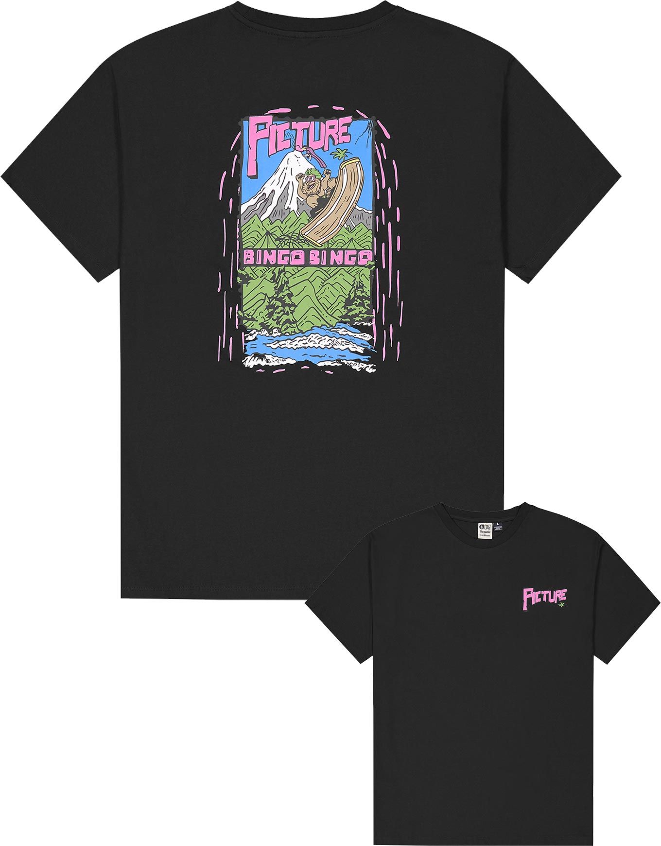 Banie Bongo Tee Black + Picture Organic Clothing