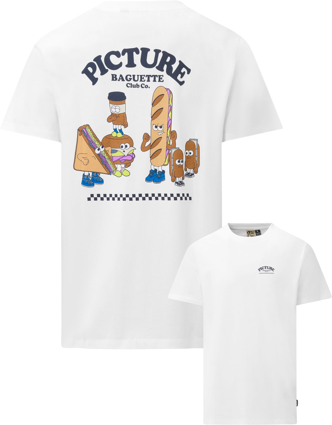 Baguette Club Tee White + Picture Organic Clothing