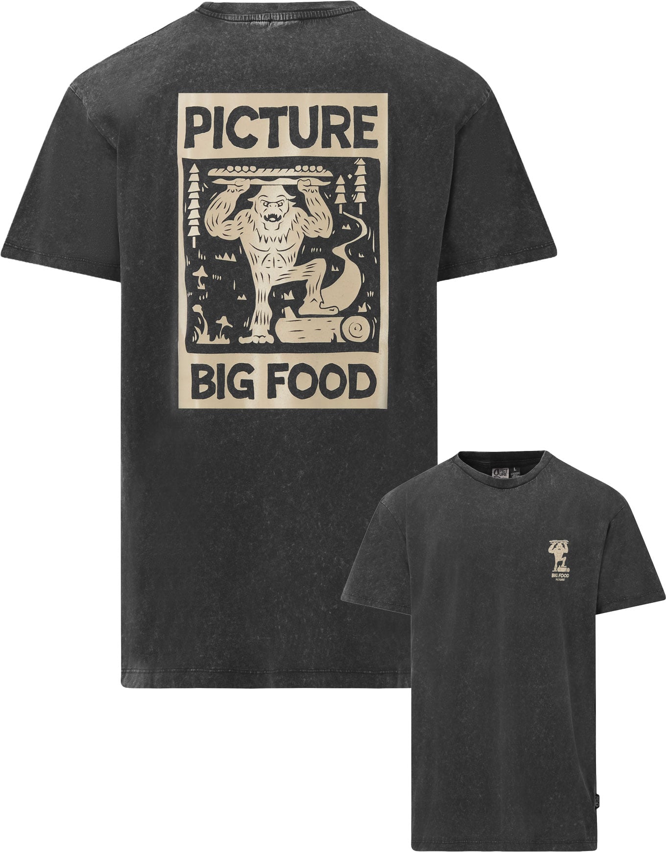 Bigfoot Tee Black Washed + Picture Organic Clothing