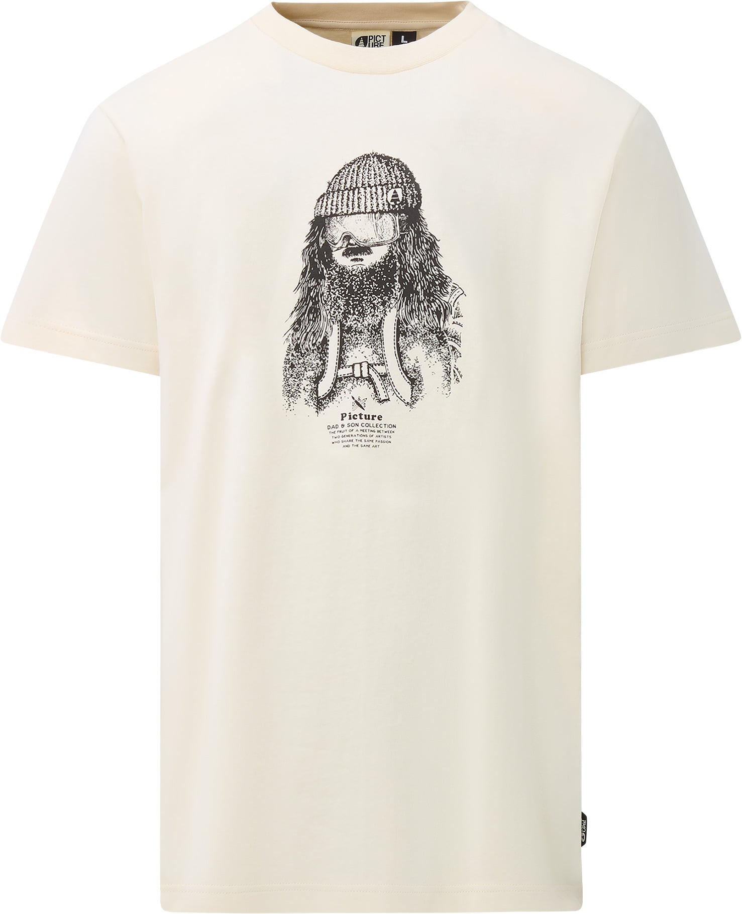 D&S Bearded Tee Natural White + Picture Organic Clothing