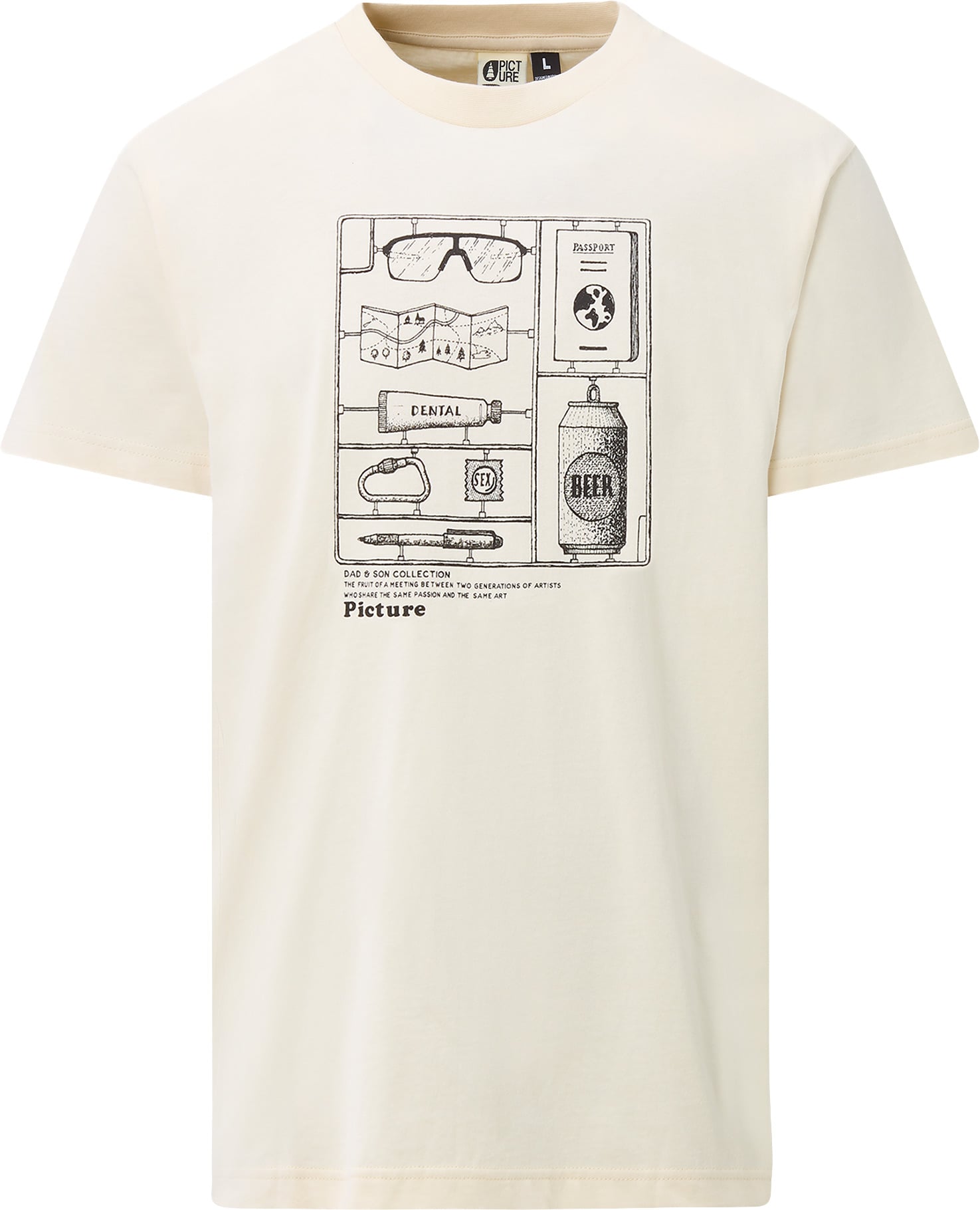 D&S Ridingkit Tee Natural White + Picture Organic Clothing