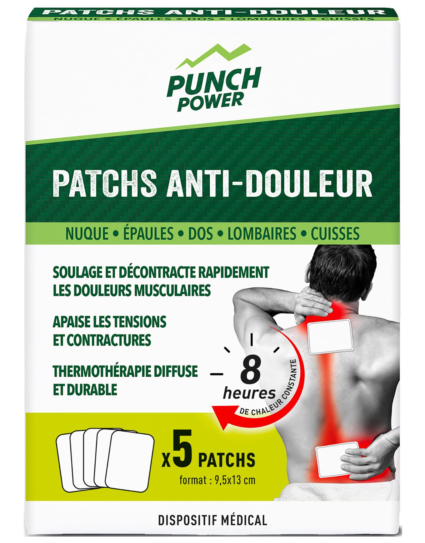 Patchs Anti-Douleur X5 + Punch Power