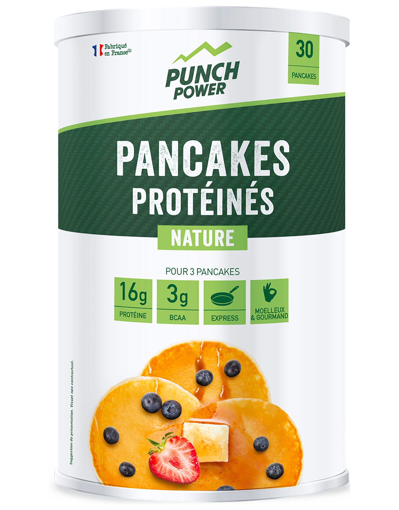Pancakes Proteines - Poudre 400Gr - Gout Nature + Punch Power