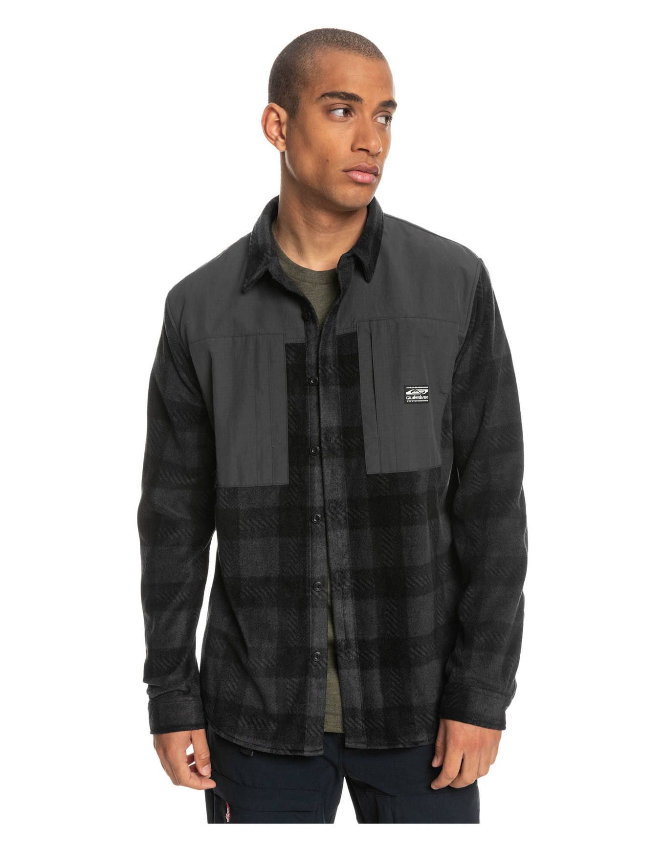 North Seas M Woven Top Phantom Buffalo North Seas + Quiksilver