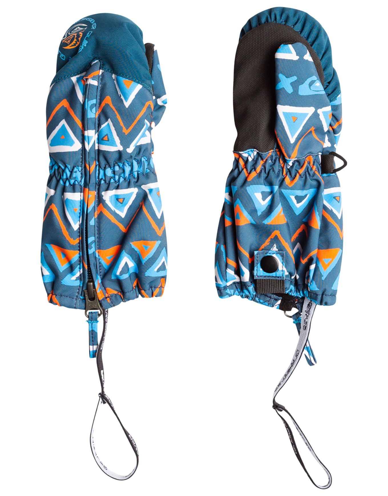 Indie Kids Mitt Snow Pyramid Majolica Blue + Quiksilver