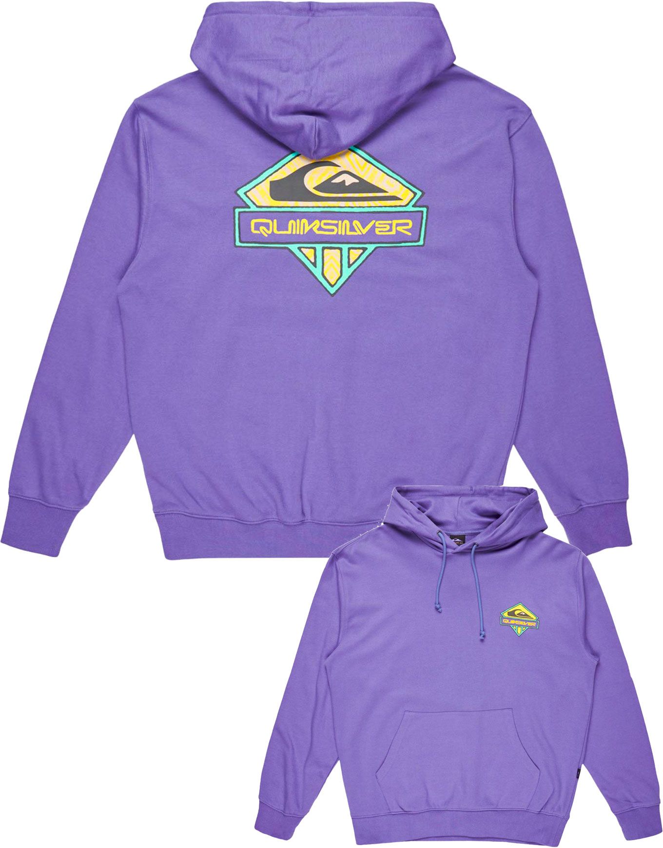 Apog Heritage Hoodie Dusted Peri + Quiksilver