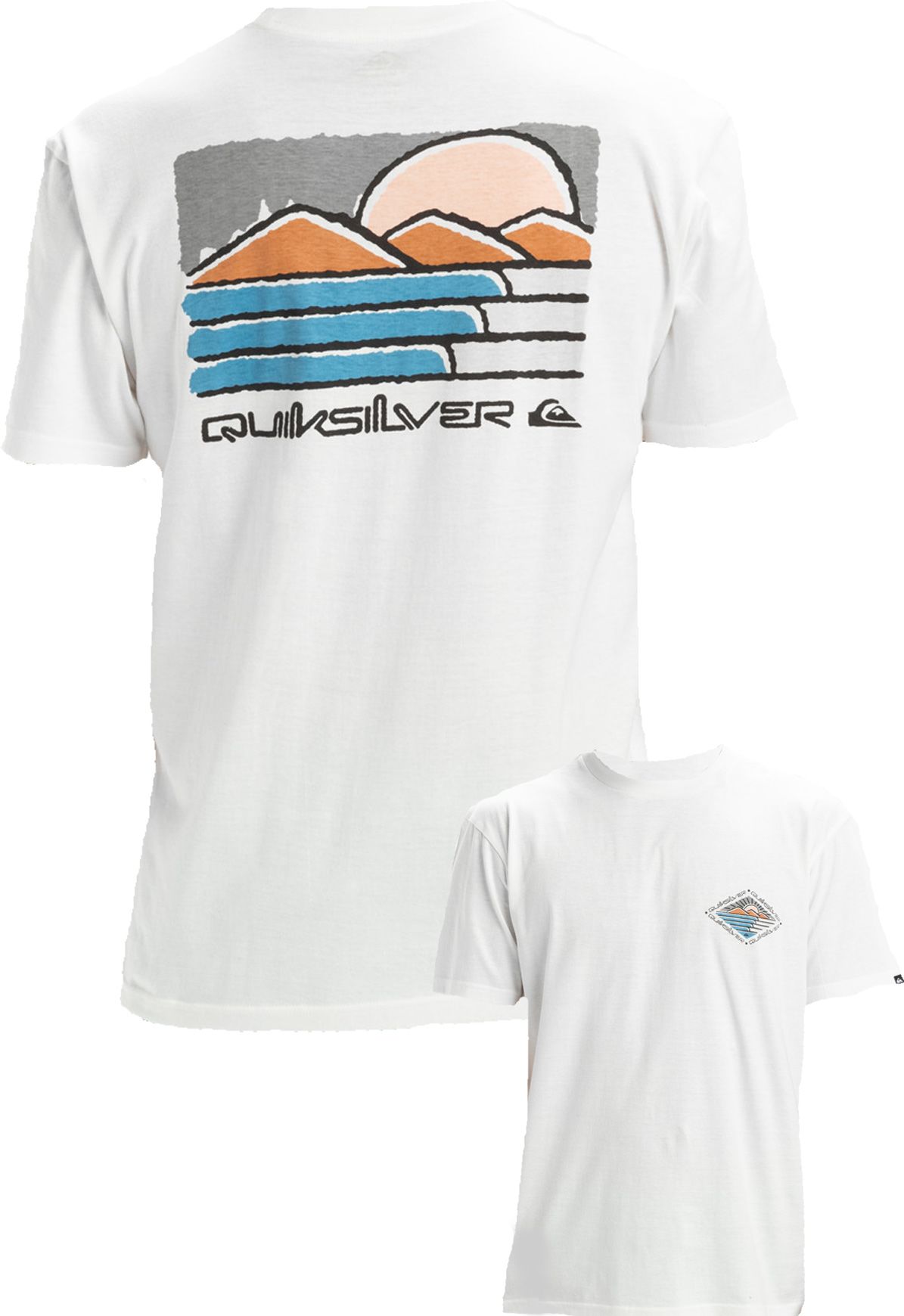 Evo Future Islands SS Tee Snow White + Quiksilver