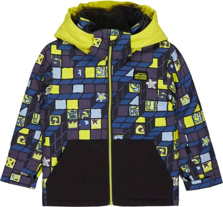 Little Mission Kids Jacket 3D Checker Yellow Plum + Quiksilver