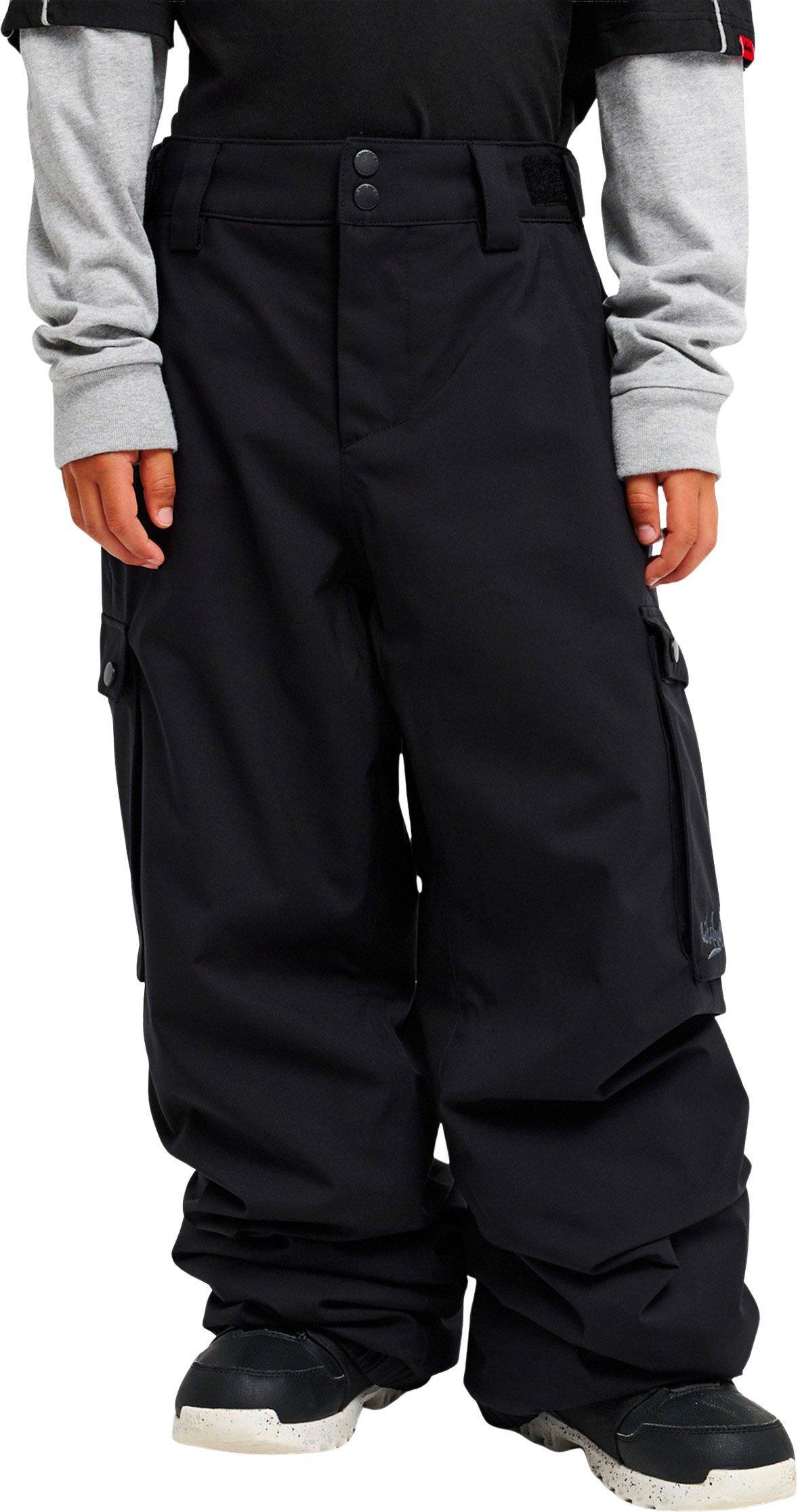 Snow Down Cargo Youth Pant Black + Quiksilver