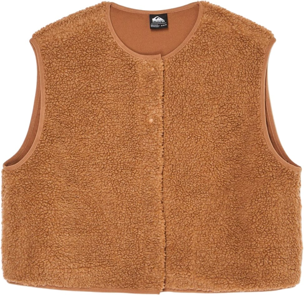 Cropped Sherpa Vest W Rawhide + Quiksilver
