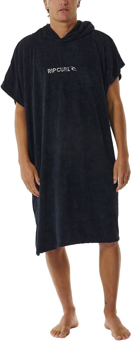 Brand Hooded Towel Black Grey + Rip Curl