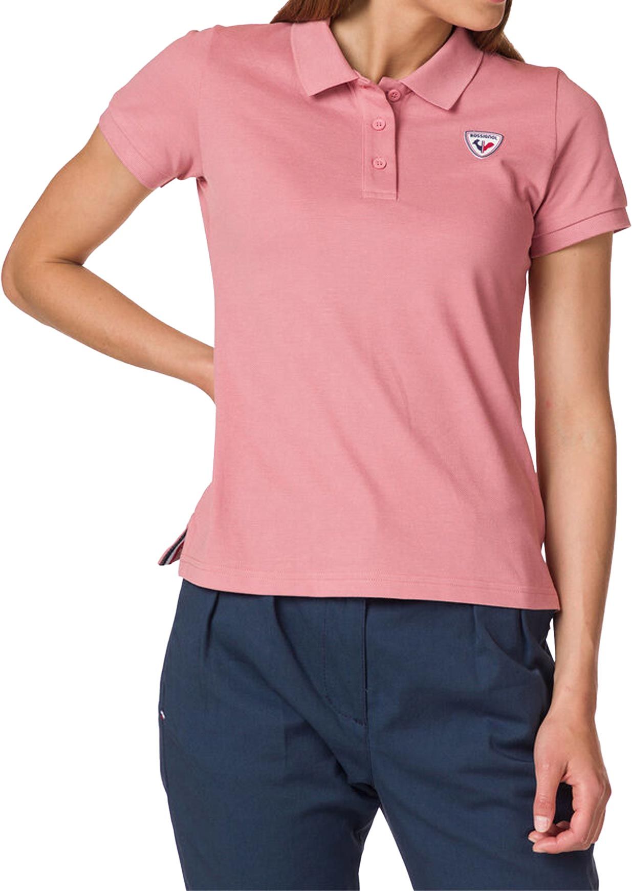 W Logo Polo Wallop Rose + Rossignol