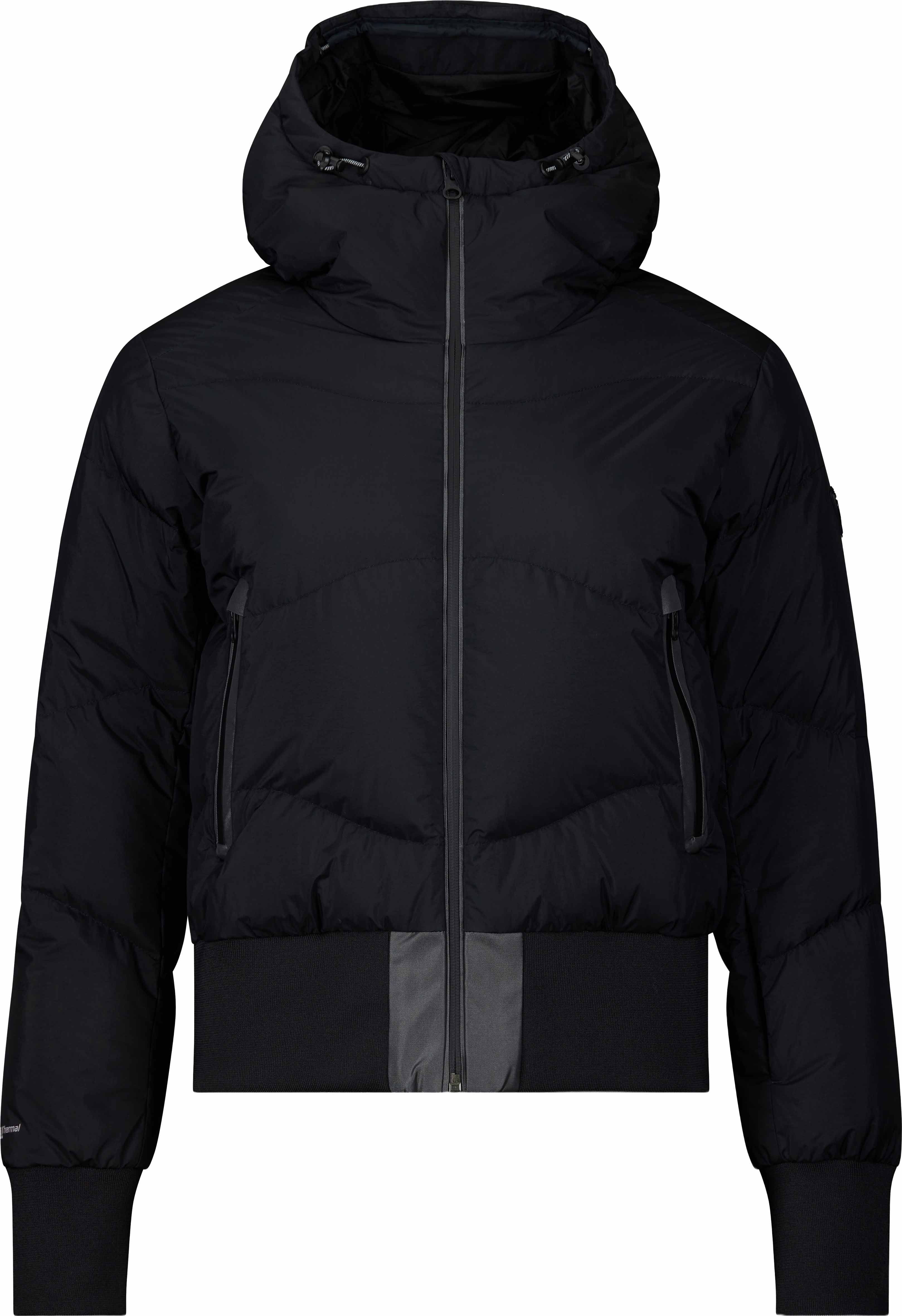 W Snowblaze Down Bomber Jacket Black + Rossignol