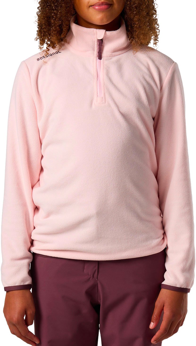 Jr Quarter Zip Polar Fleece Pale Lilac + Rossignol