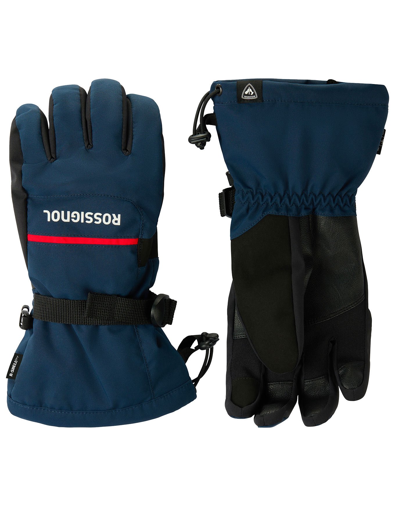 M Action Ski Gloves R-Shell Dry Dark Navy + Rossignol
