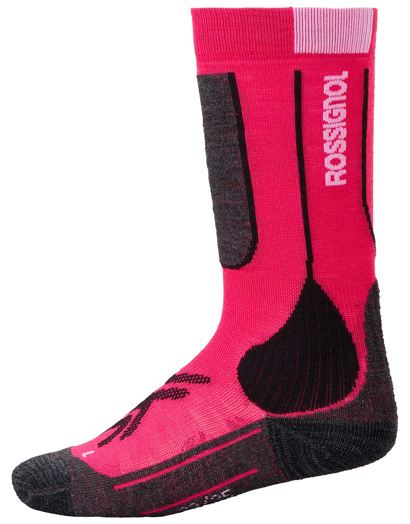 Jr Essential Ski Socks Electric Fuchsia + Rossignol