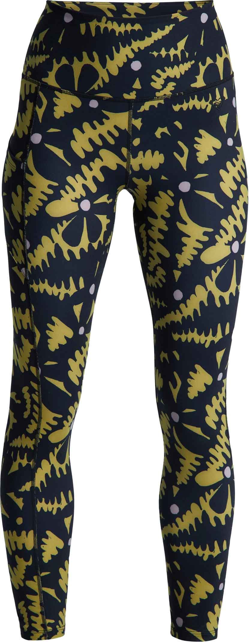 Heart Into it Ankle Legging Pant Anthracite Big Flowers + Roxy