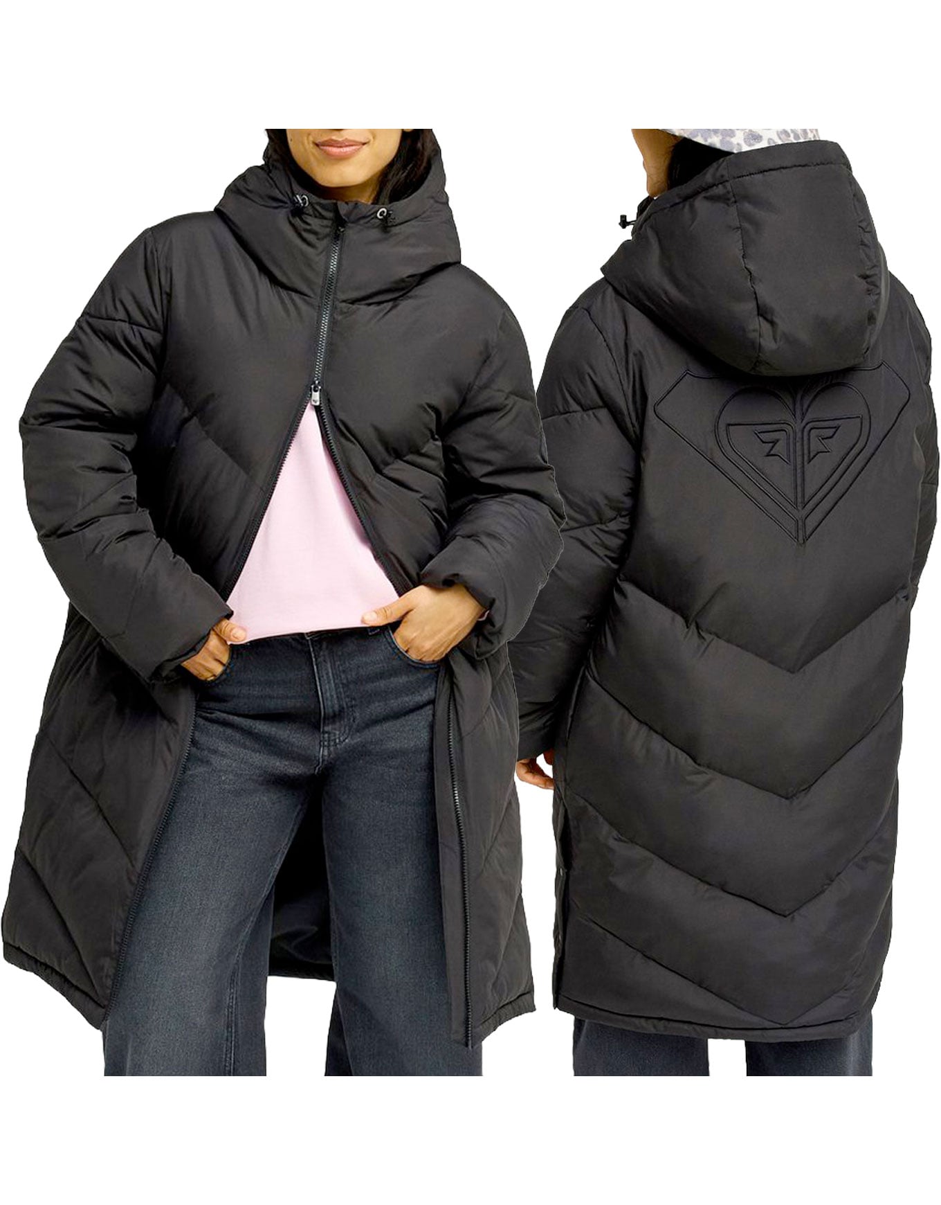 Shadow Wave Puffa Jacket Anthracite + Roxy