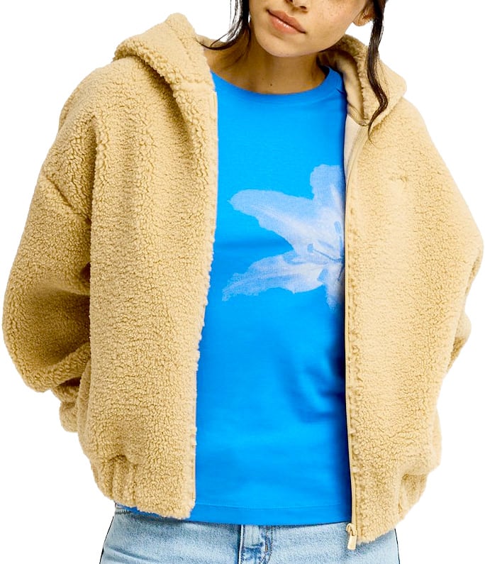 Take It Ok Hoodie Polar Pebble + Roxy