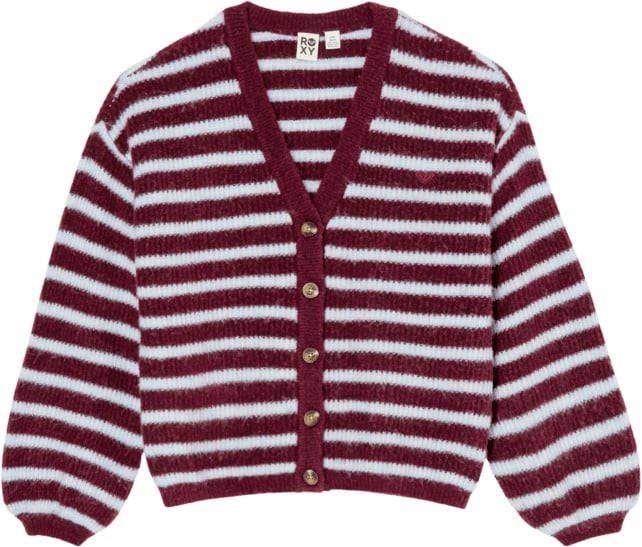 Deep As The Ocean Stripes Cardigan Beet Red All Star Stripe + Roxy