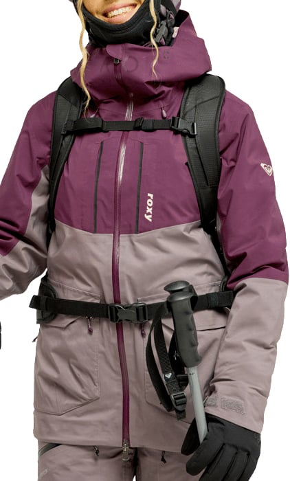 Gore-Tex Stretch Purelines Jacket Blackberry Wine + Roxy