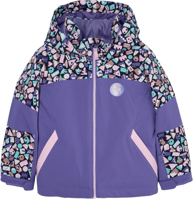 Snowy Tale Jacket True Black Frosty Friends + Roxy