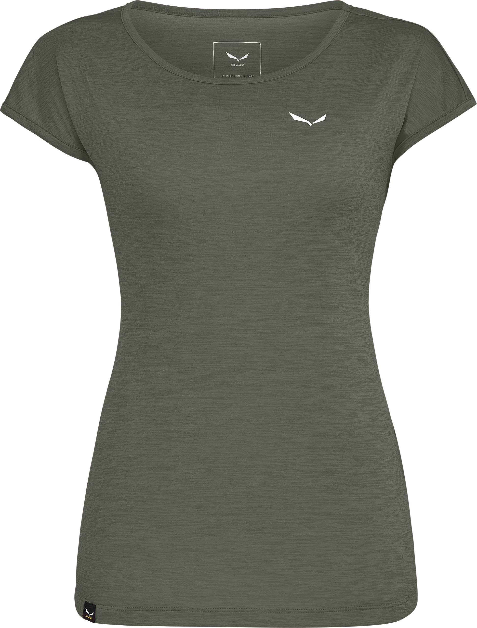 Puez Melange Dry W S/S Tee Pastel Green Melange + Salewa