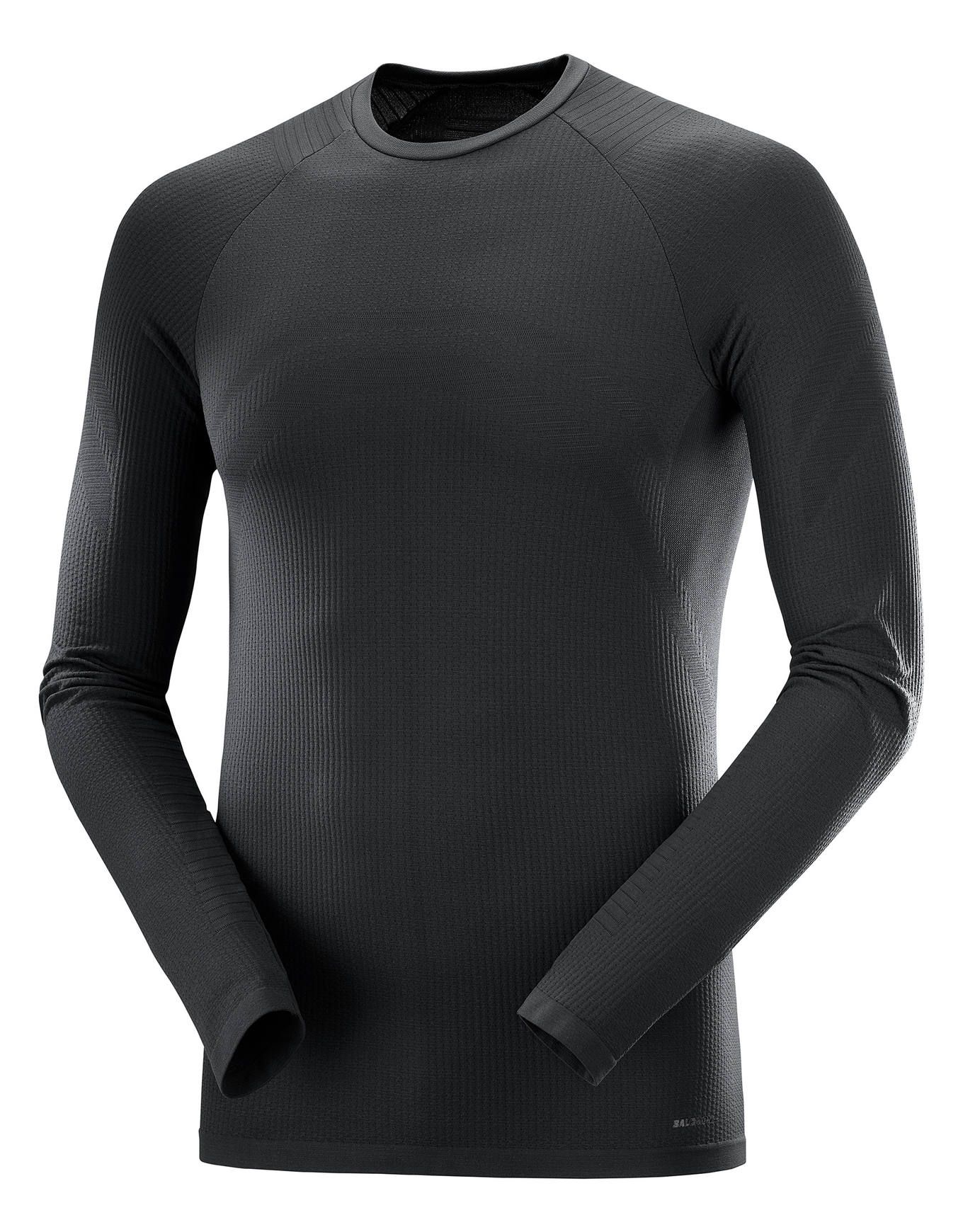 Sntial Warm LS Top M Deep Black + Salomon