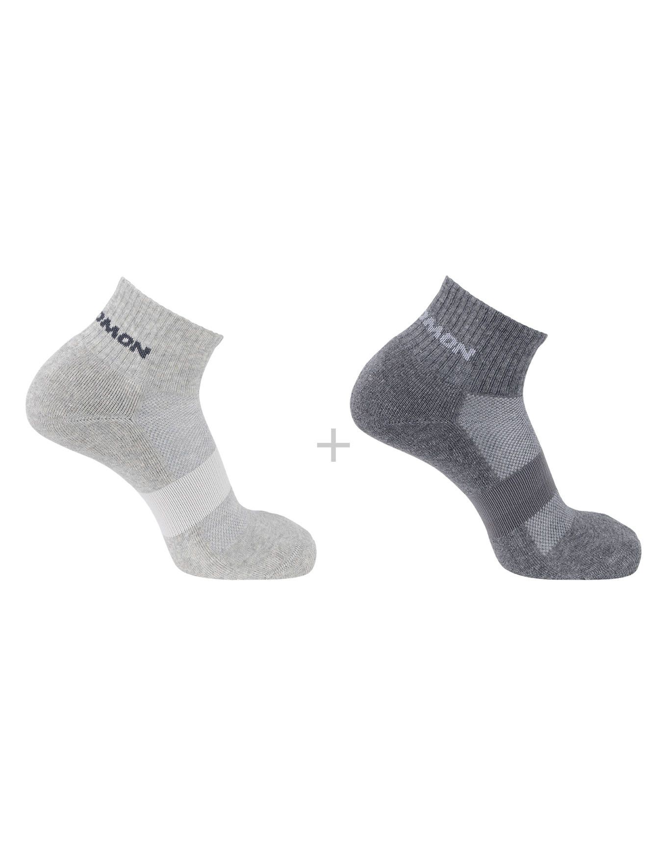 Socks Evasion Ankle 2-Pack Light Grey/Heather Medium + Salomon