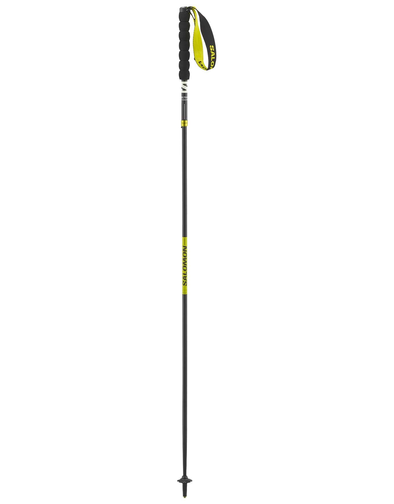 Salomon Ultra Carbon Foldable Black/Sulphur Spring Bâtons trail ...