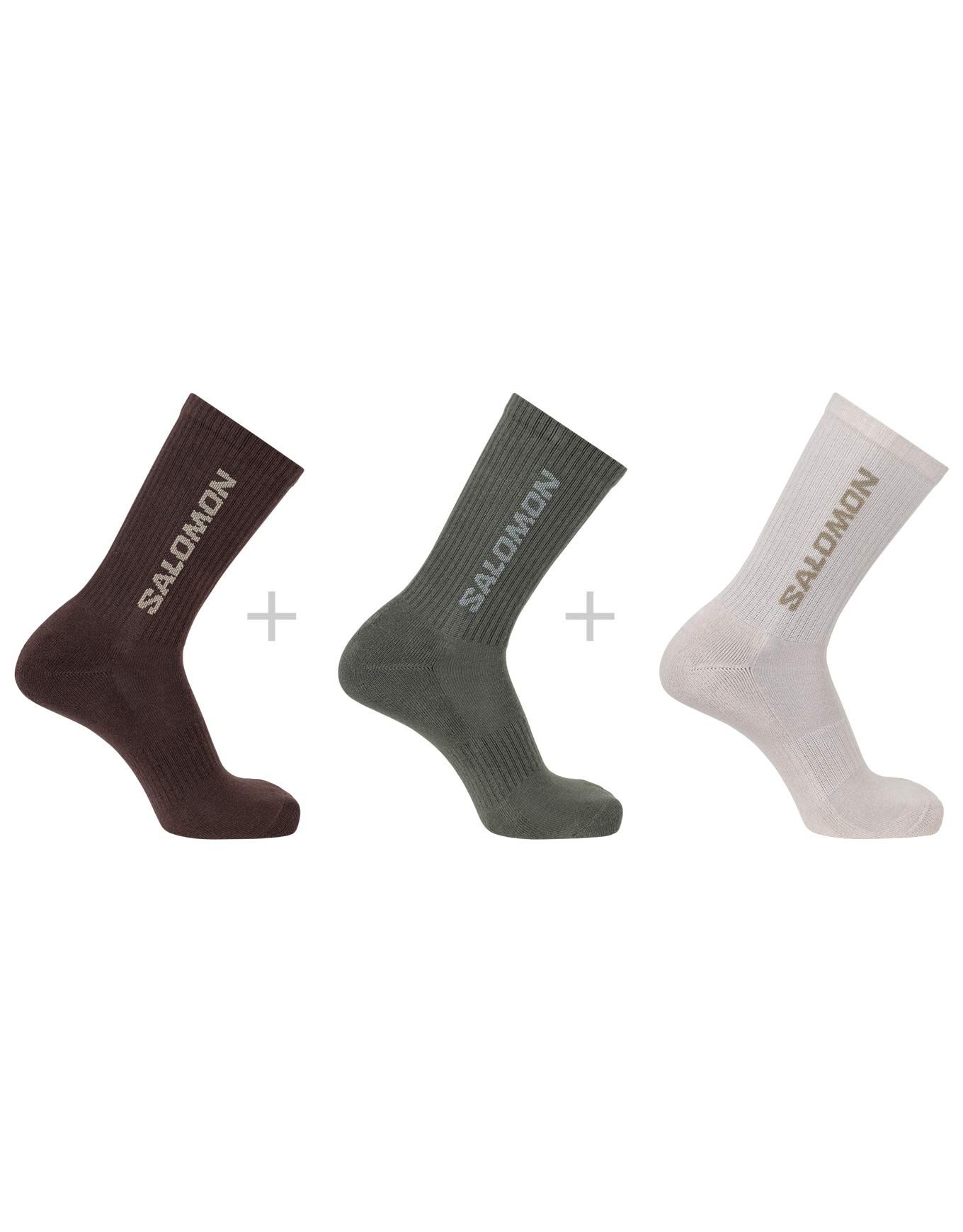 Socks Everyday Crew 3-Pack Silver Cloud/Sedona Sage/French Roa + Salomon