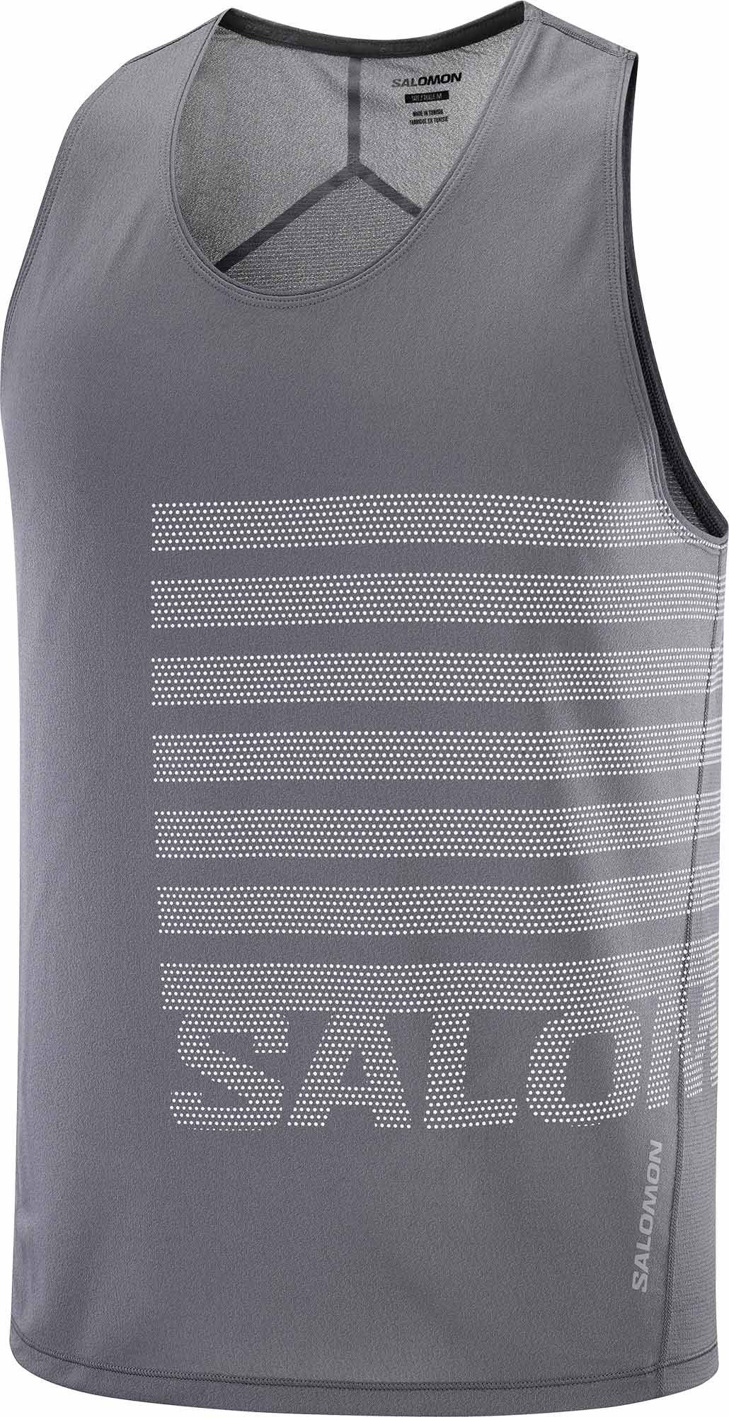 Sense Aero Singlet GFX M Castelrock/White/ + Salomon