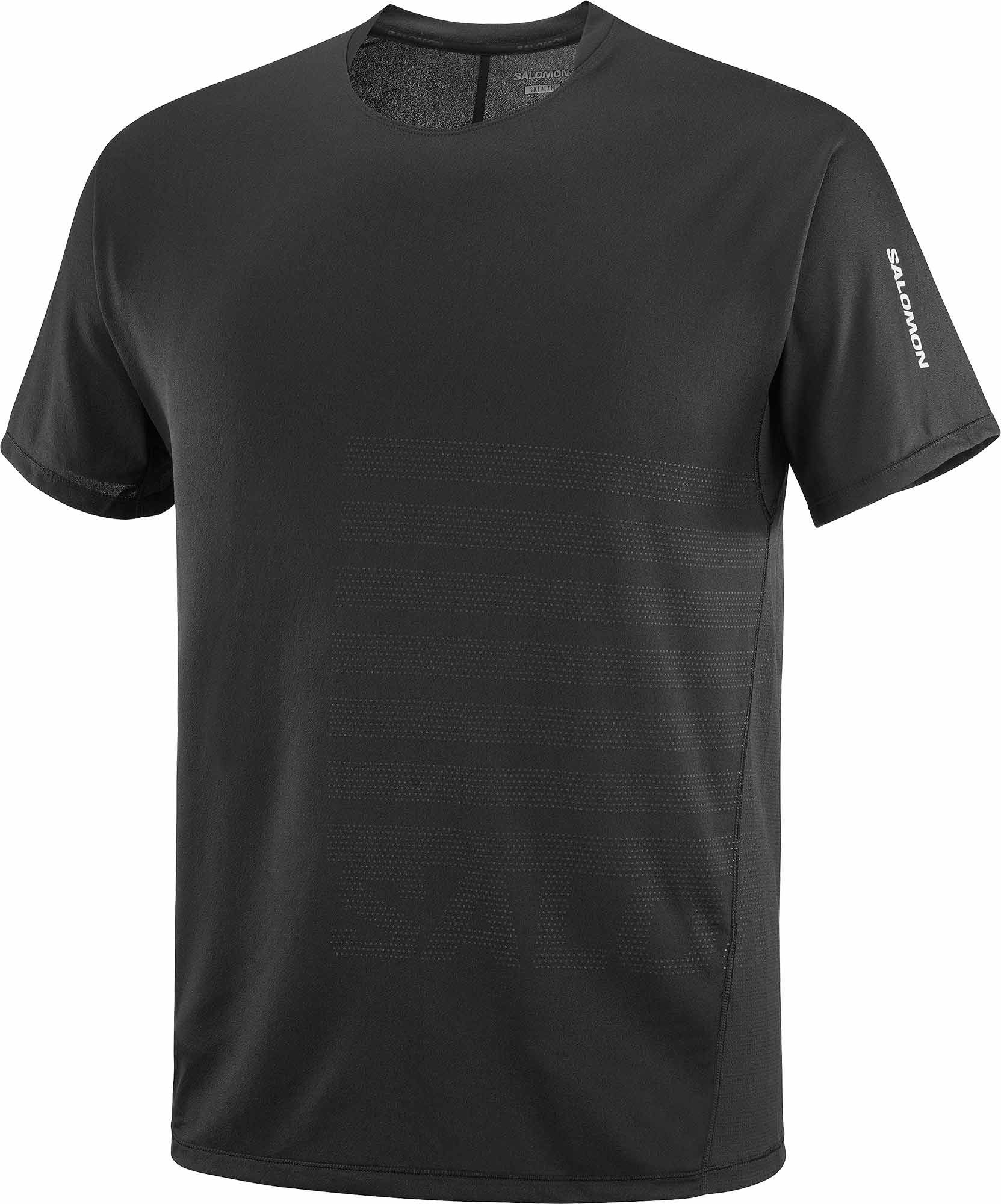 Sense Aero SS Tee GFX M Deep Black/Black Beauty + Salomon