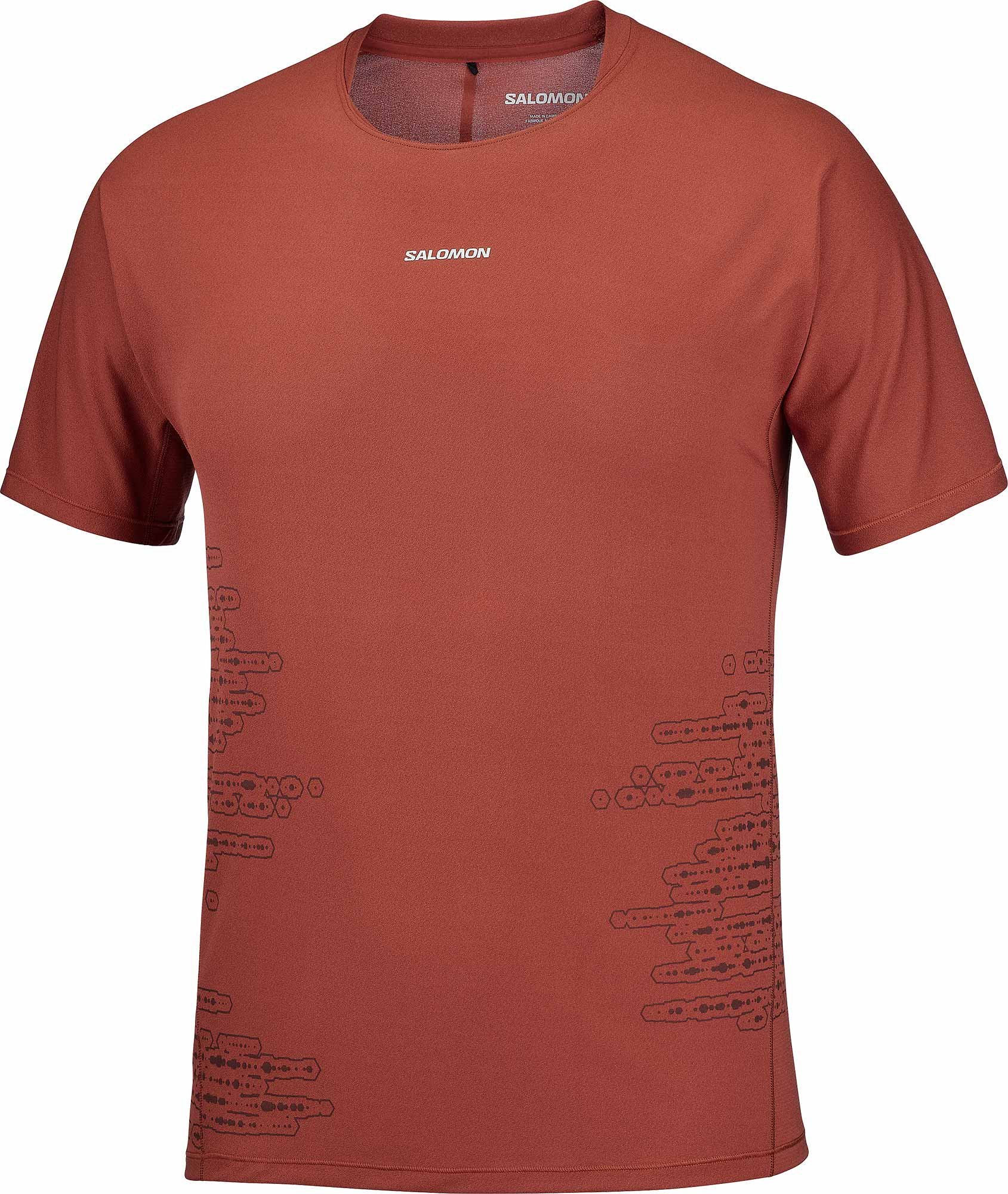 Sense Aero SS Tee GFX M Burnt Umber Coffee Bean + Salomon