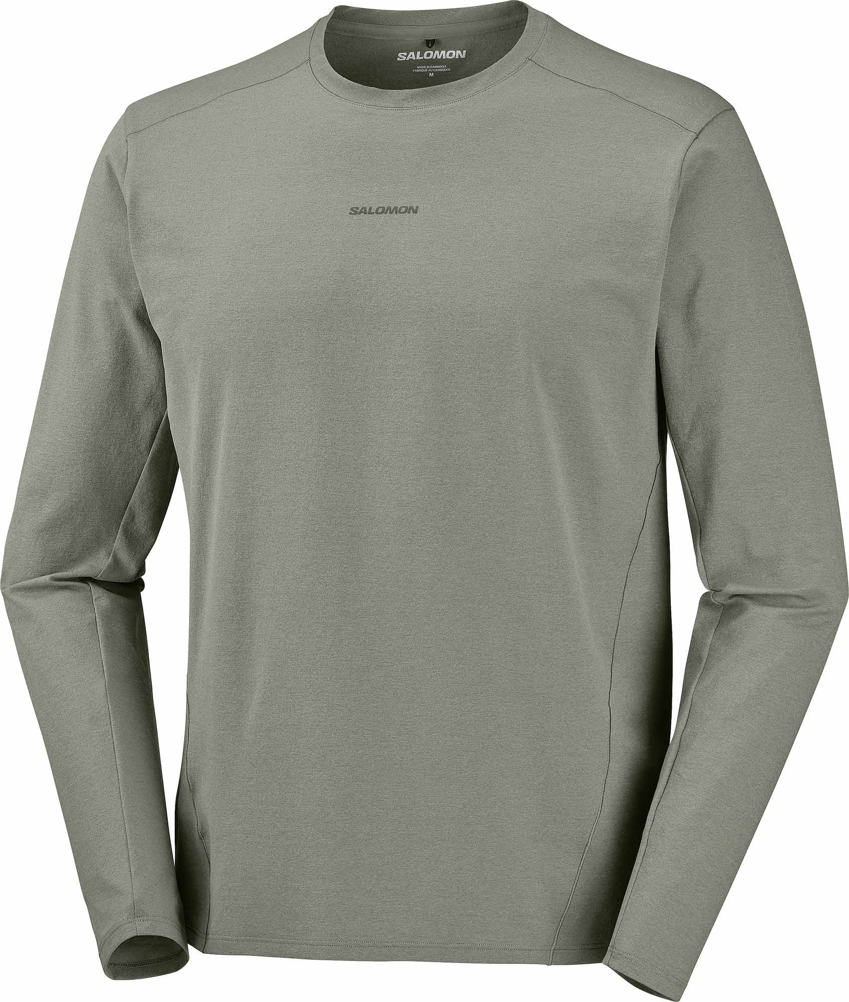 Trackline LS Tee M Castor Gray + Salomon